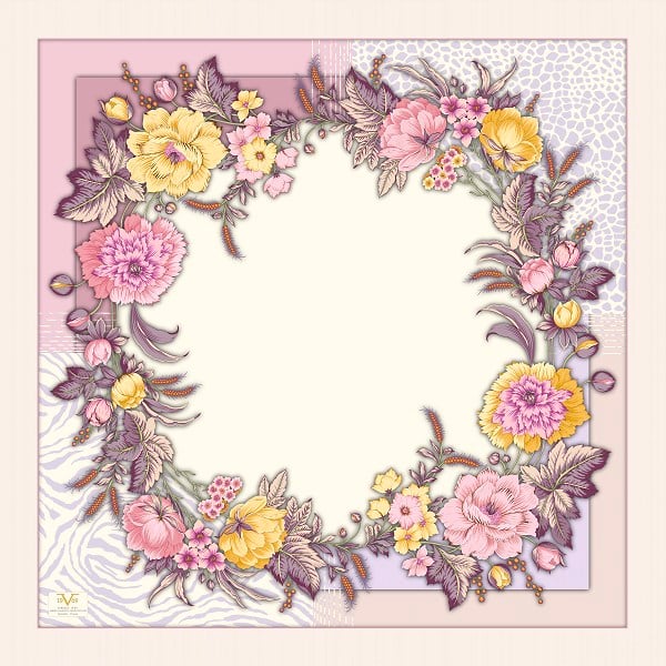EŞARPDesenli İtalyan şifon Seri Eşarp Askısı ile Birlikte 110x110 cm