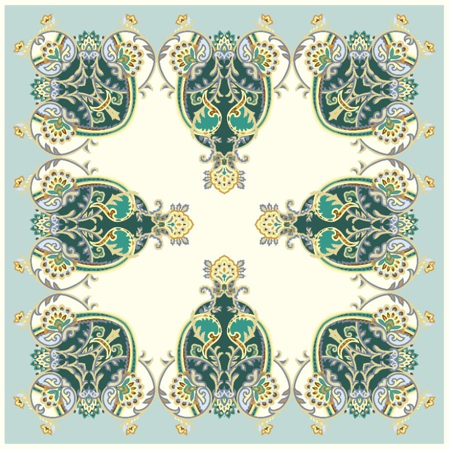 EŞARPDesenli  WOOLLY Seri Eşarp Askısı İle Birlikte 94X94 cm