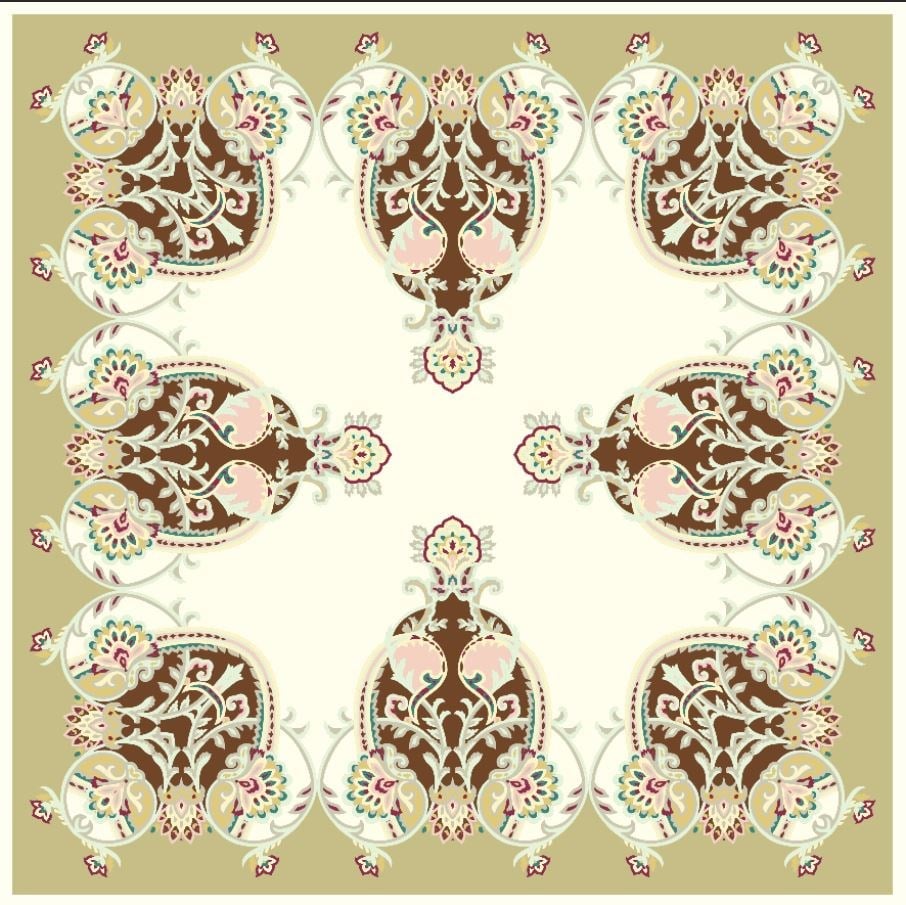 EŞARPDesenli  WOOLLY Seri Eşarp Askısı İle Birlikte 94X94 cm