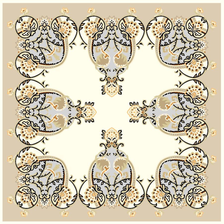 EŞARPDesenli  WOOLLY Seri Eşarp Askısı İle Birlikte 94X94 cm