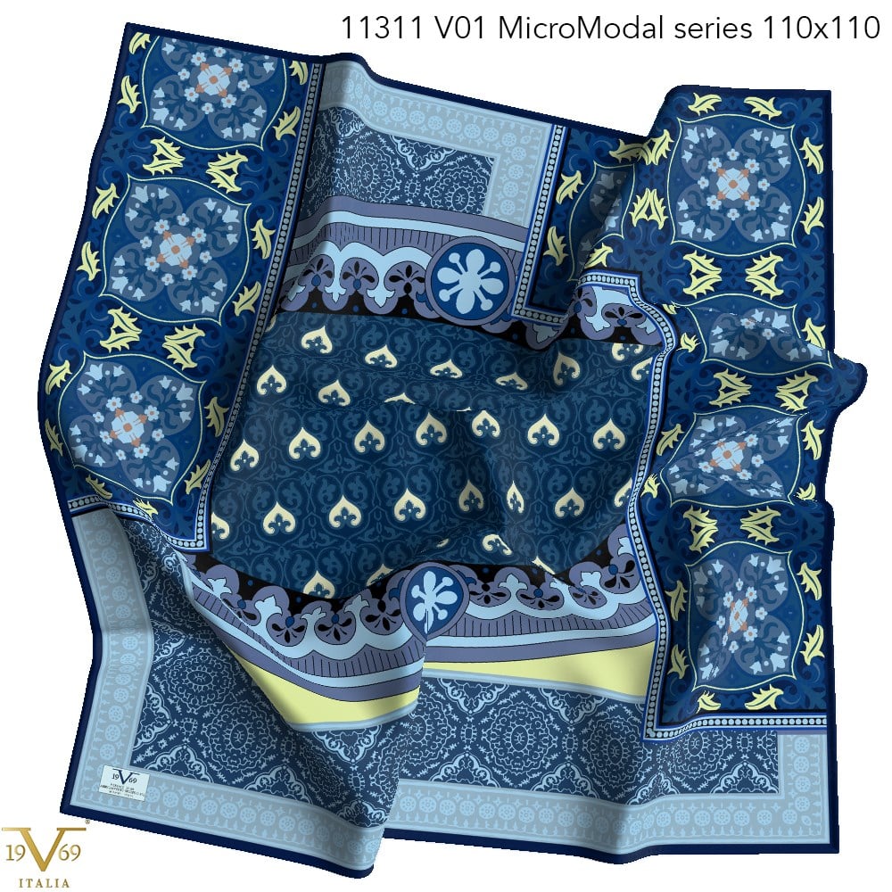 EŞARPDesenli Micro Modal Seri Eşarp Askısı İle Birlikte 110X110 cm