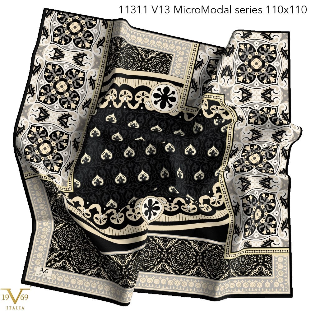EŞARPDesenli Micro Modal Seri Eşarp Askısı İle Birlikte 110X110 cm