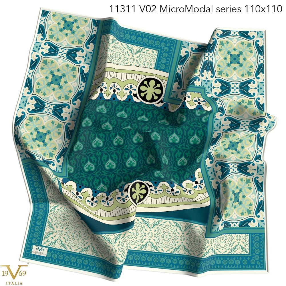 EŞARPDesenli Micro Modal Seri Eşarp Askısı İle Birlikte 110X110 cm