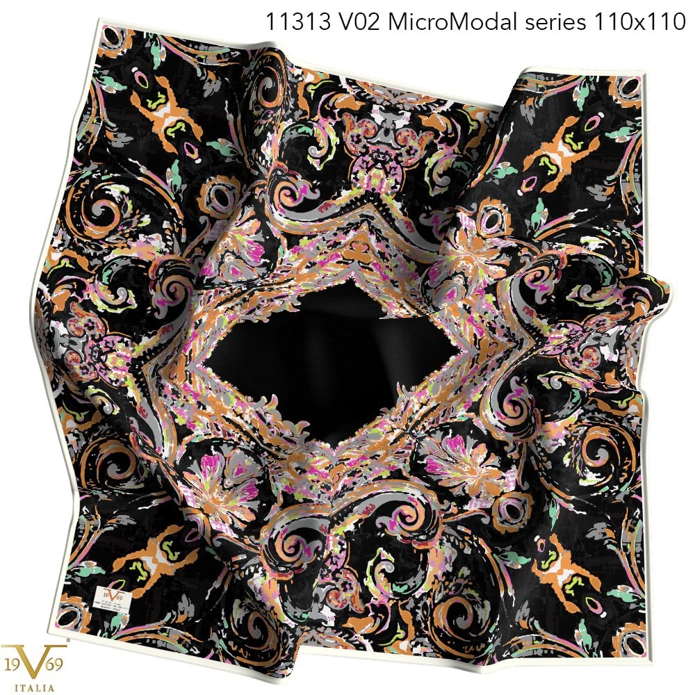 EŞARPDesenli Micro Modal Seri Eşarp Askısı İle Birlikte 110X110 cm