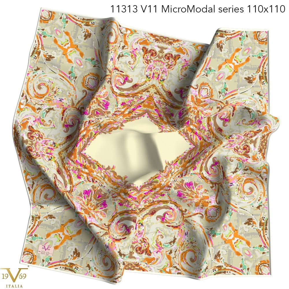 EŞARPDesenli Micro Modal Seri Eşarp Askısı İle Birlikte 110X110 cm