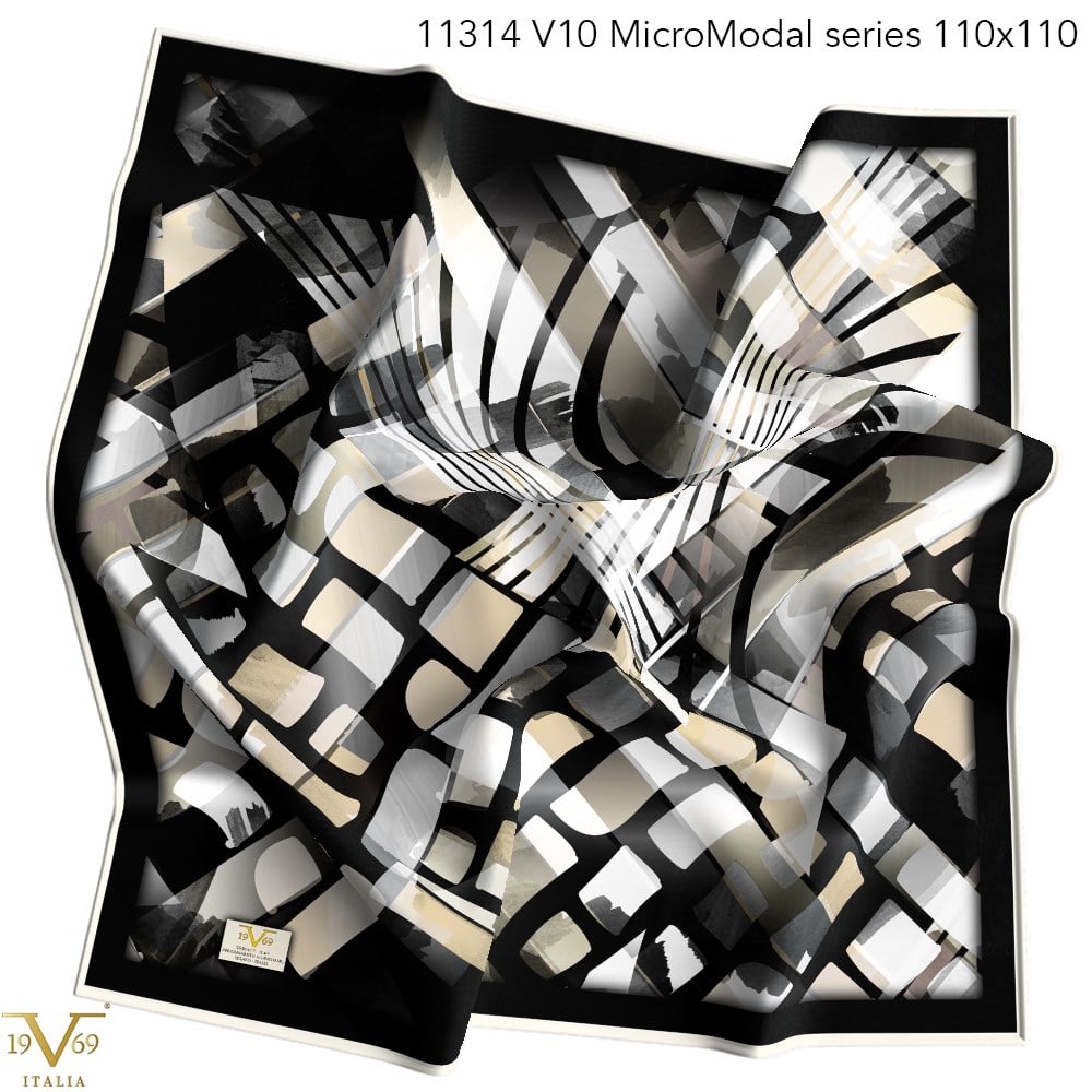 ScarfDesenli Micro Modal Seri Eşarp Askısı İle Birlikte 110X110 cm