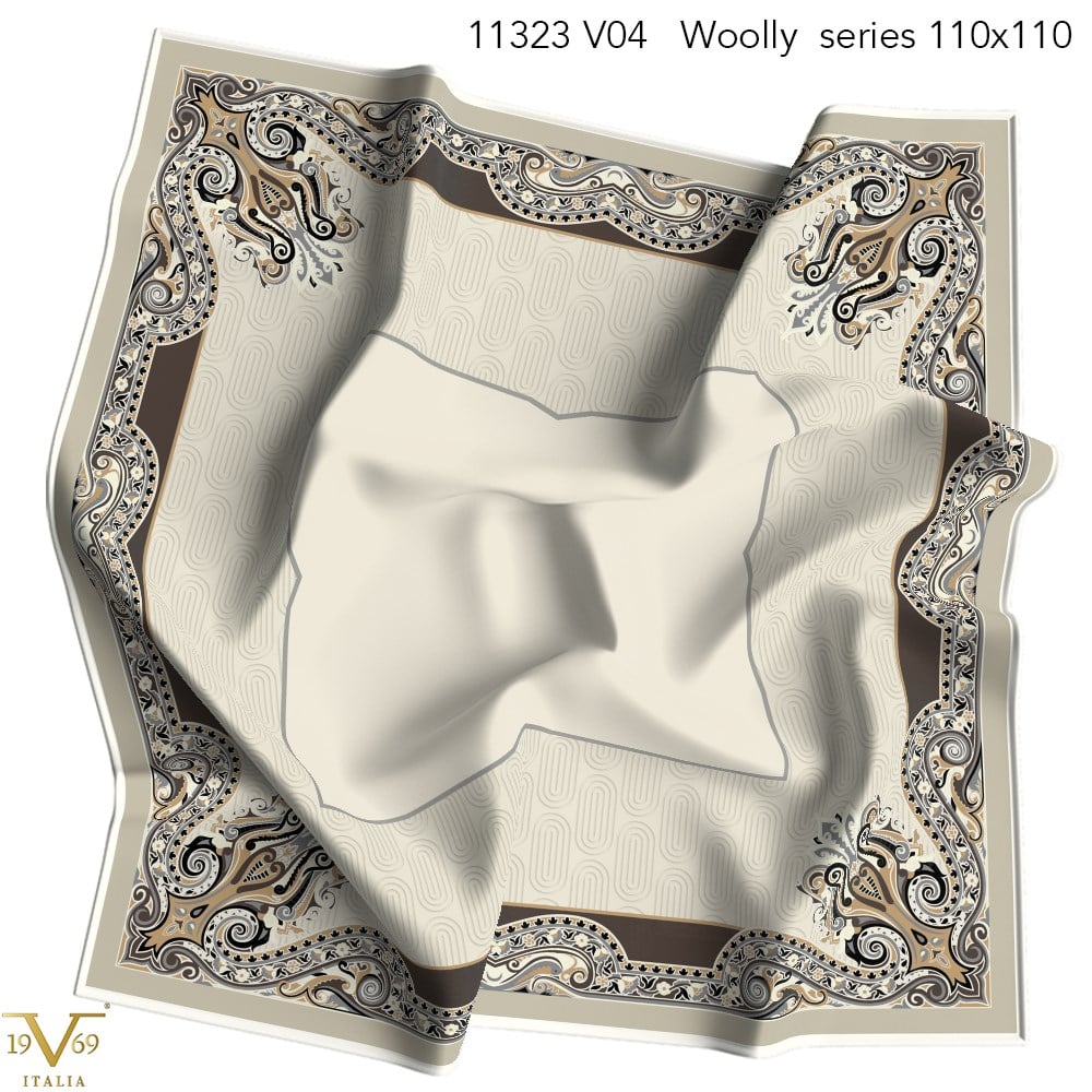 EŞARPDesenli Italian Cashmere Seri Eşarp Askısı İle Birlikte 110x110