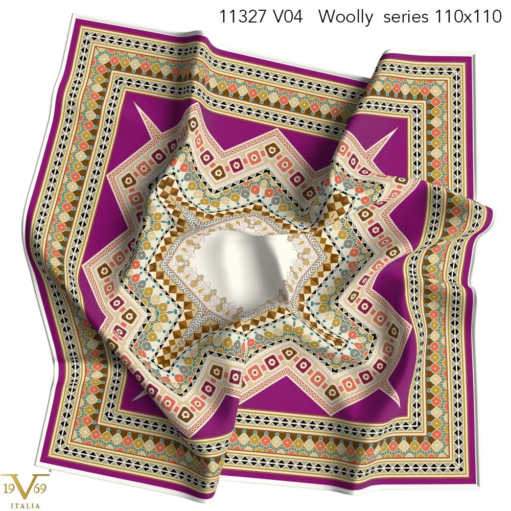 EŞARPDesenli Italian Cashmere Seri Eşarp Askısı İle Birlikte 110x110