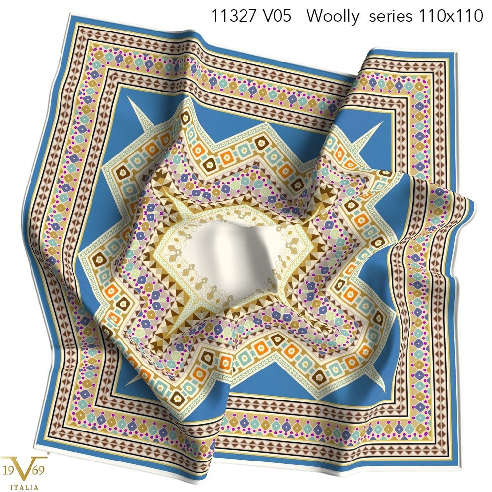 EŞARPDesenli Italian Cashmere Seri Eşarp Askısı İle Birlikte 110x110