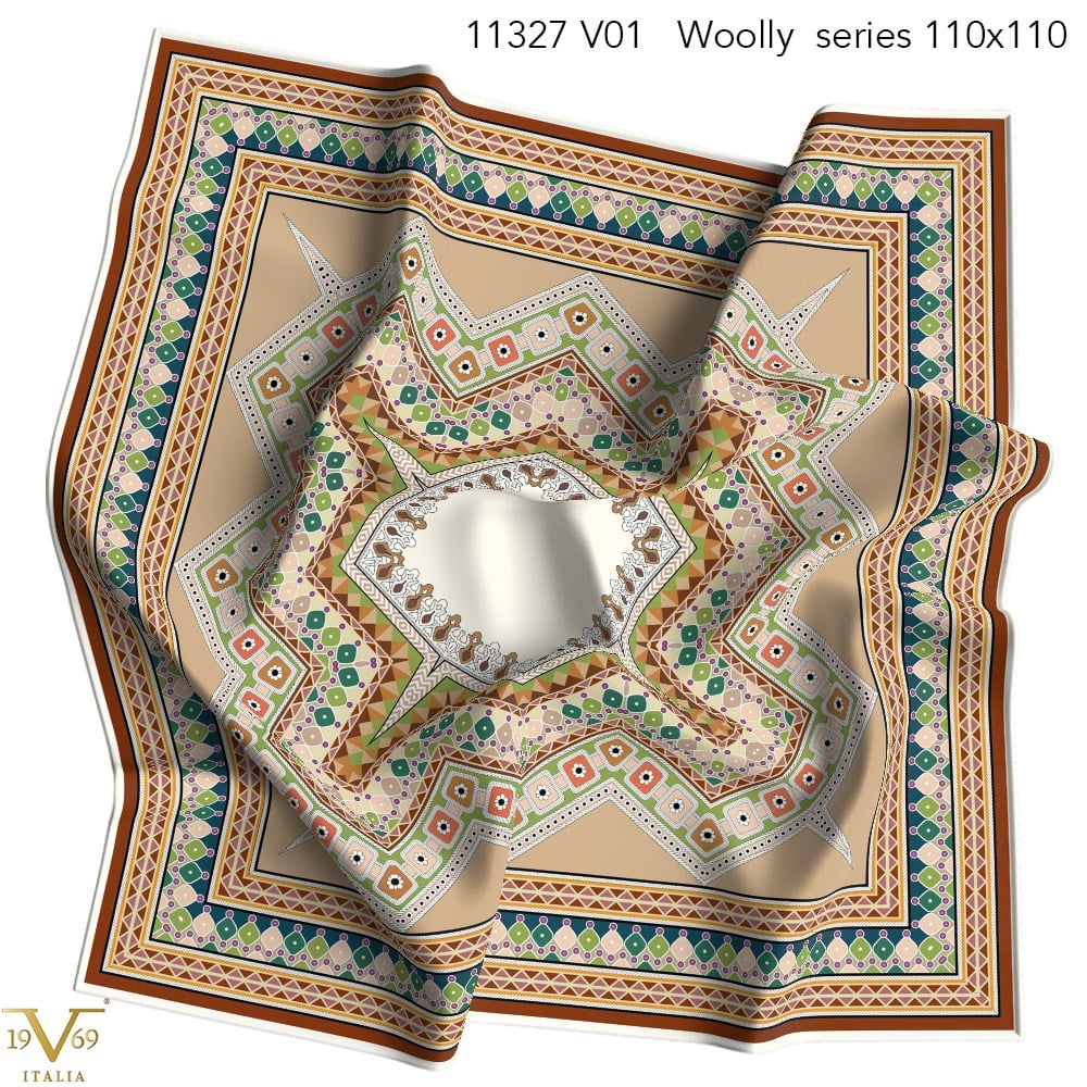 EŞARPDesenli Italian Cashmere Seri Eşarp Askısı İle Birlikte 110x110