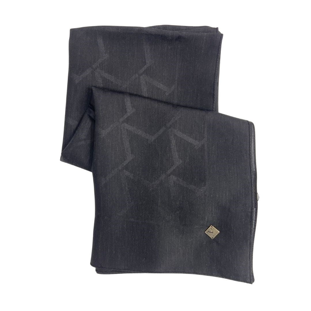 ScarfDüz Renk Jakarlı Yün Seri Eşarp Askısı ile Birlikte 120x120 cm