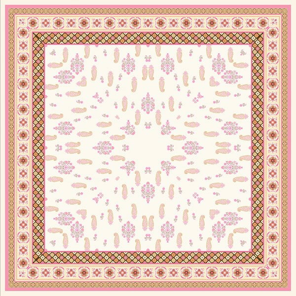 ScarfDesenli  WOOLLY Seri Eşarp Askısı İle Birlikte 94X94 cm