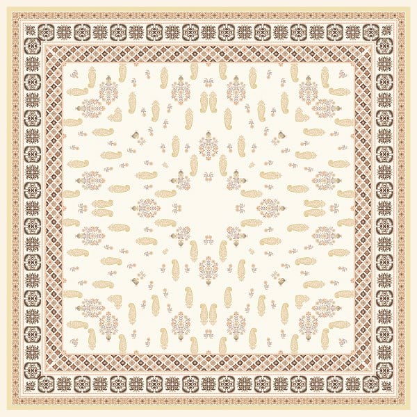 ScarfDesenli  WOOLLY Seri Eşarp Askısı İle Birlikte 94X94 cm