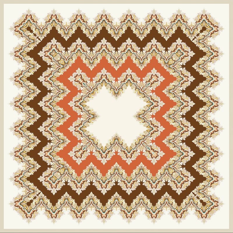 ScarfDesenli  WOOLLY Seri Eşarp Askısı İle Birlikte 94X94 cm