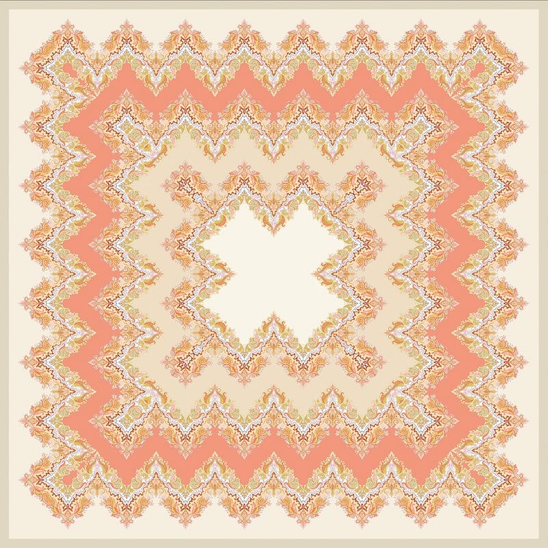 ScarfDesenli  WOOLLY Seri Eşarp Askısı İle Birlikte 94X94 cm