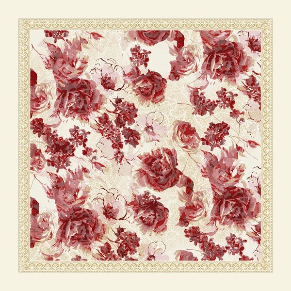 ScarfDesenli  WOOLLY Seri Eşarp Askısı İle Birlikte 94X94 cm