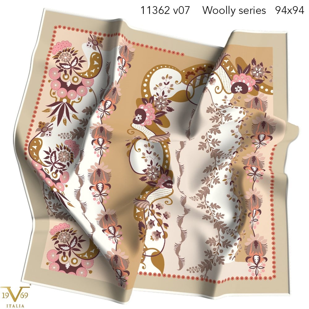 EŞARPDesenli  WOOLLY Seri Eşarp Askısı İle Birlikte 94X94 cm