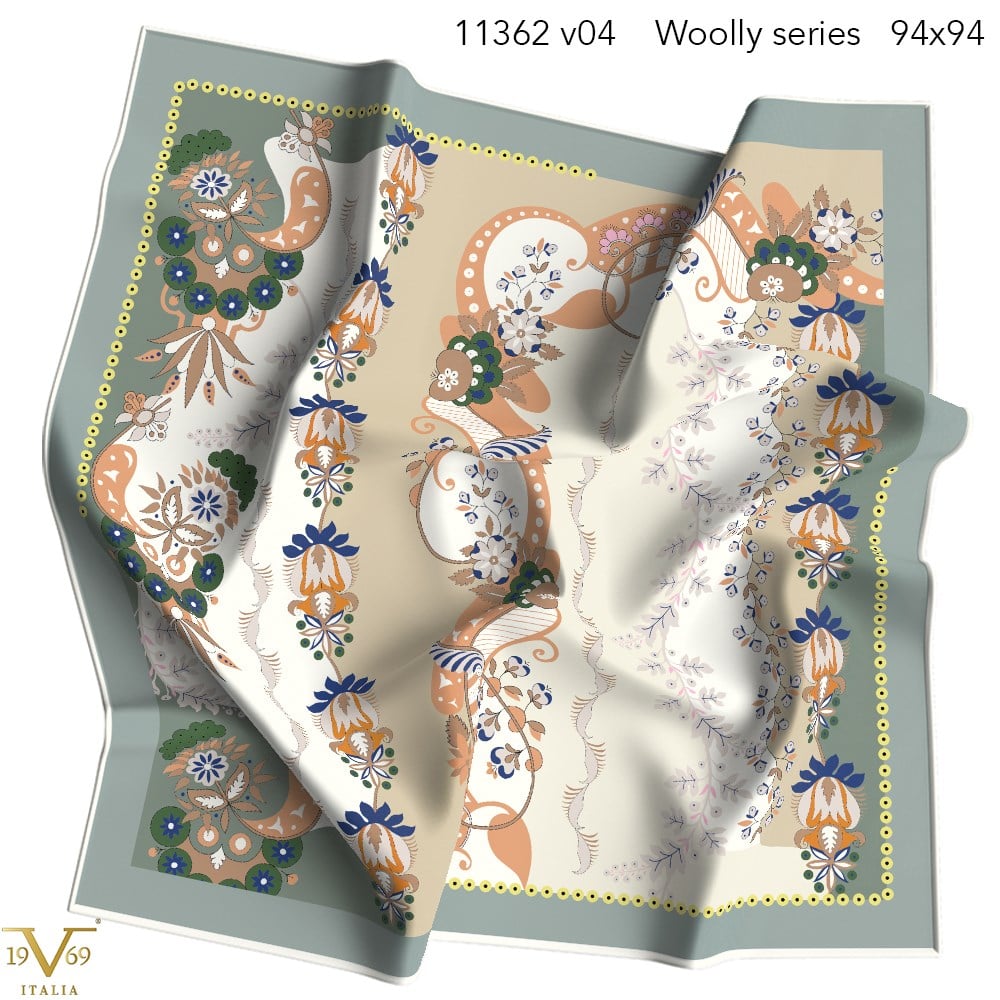 EŞARPDesenli  WOOLLY Seri Eşarp Askısı İle Birlikte 94X94 cm