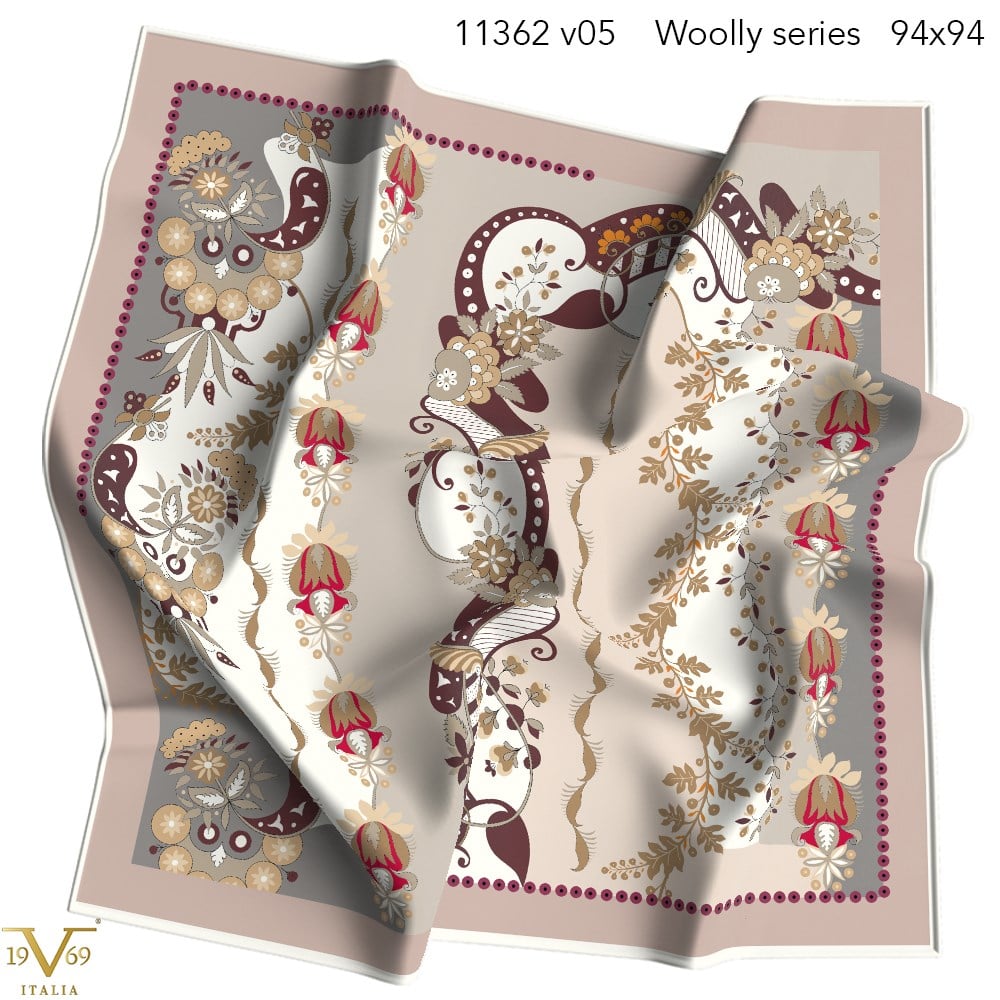 EŞARPDesenli  WOOLLY Seri Eşarp Askısı İle Birlikte 94X94 cm
