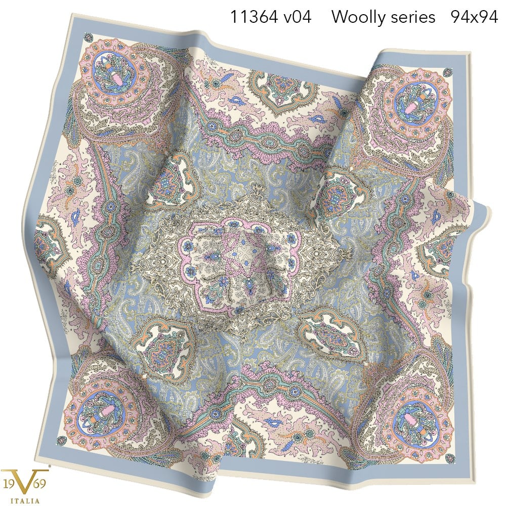 EŞARPDesenli  WOOLLY Seri Eşarp Askısı İle Birlikte 94X94 cm