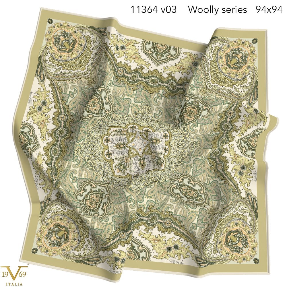 EŞARPDesenli  WOOLLY Seri Eşarp Askısı İle Birlikte 94X94 cm