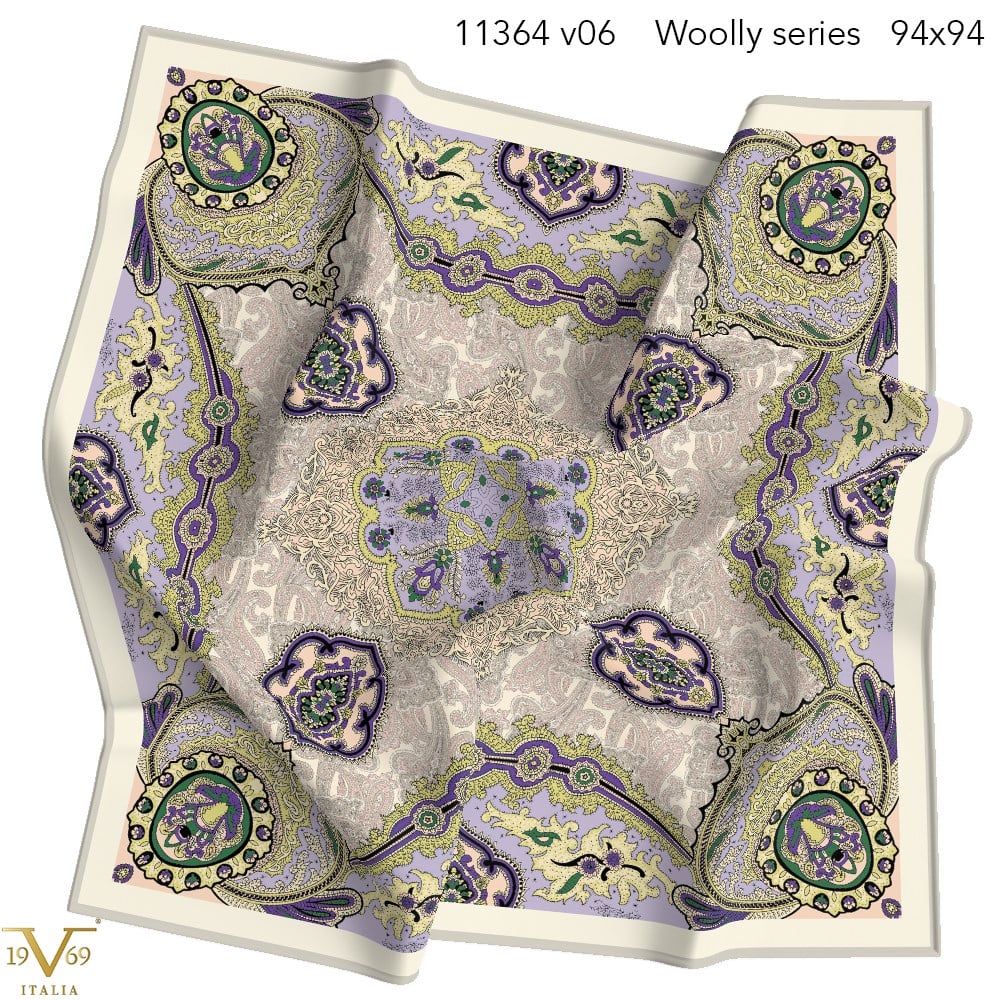 EŞARPDesenli  WOOLLY Seri Eşarp Askısı İle Birlikte 94X94 cm