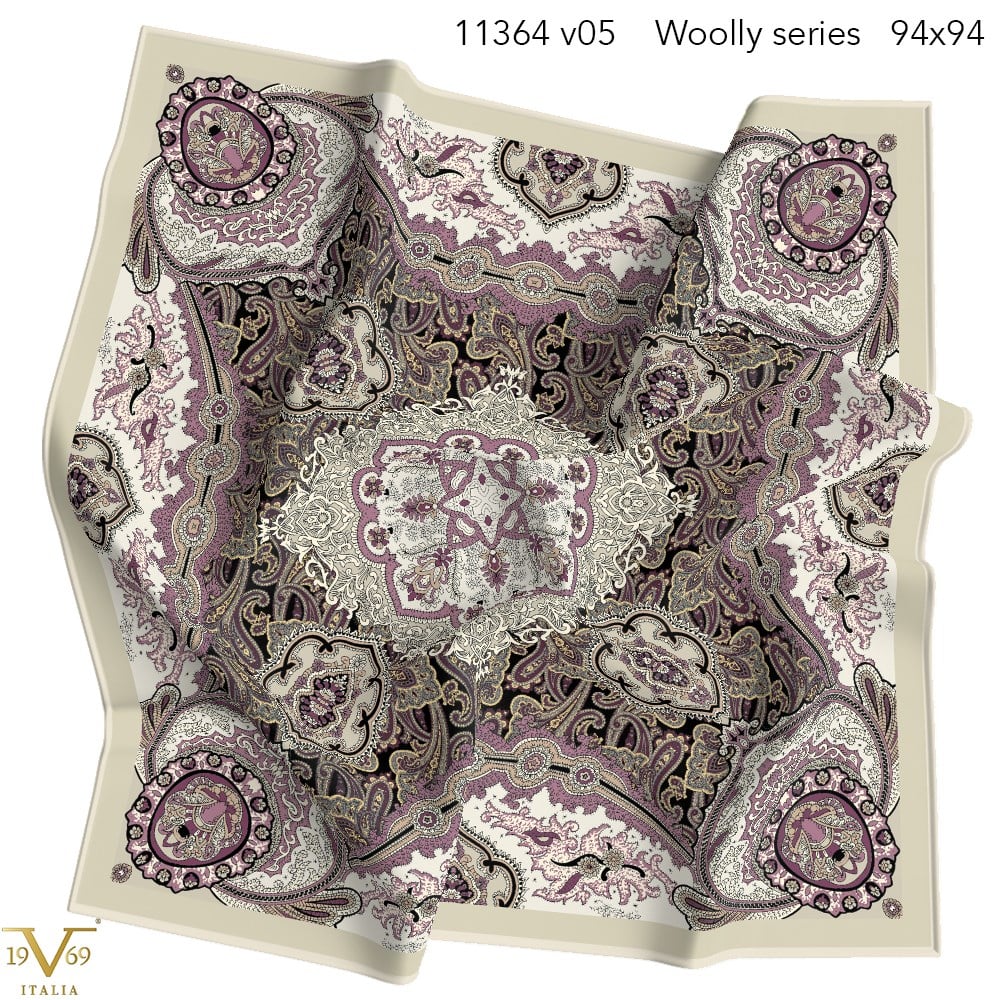 EŞARPDesenli  WOOLLY Seri Eşarp Askısı İle Birlikte 94X94 cm
