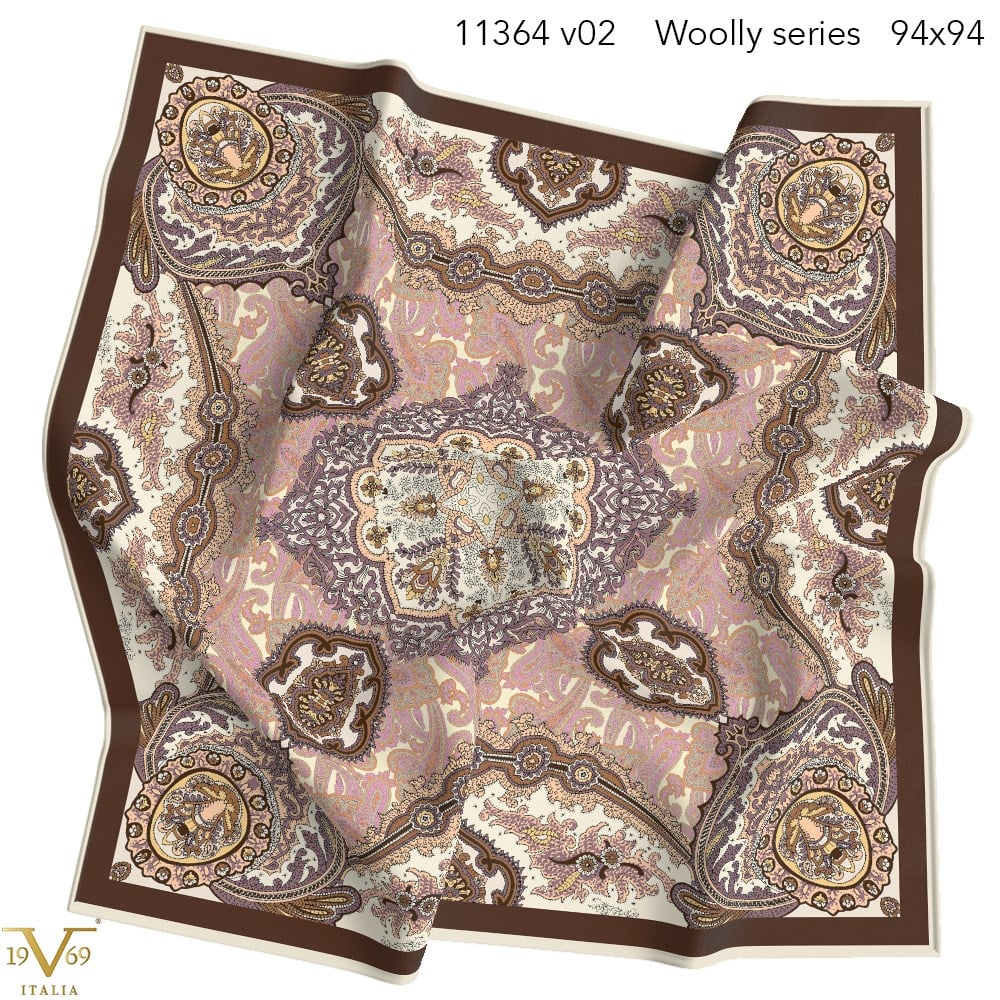 EŞARPDesenli  WOOLLY Seri Eşarp Askısı İle Birlikte 94X94 cm