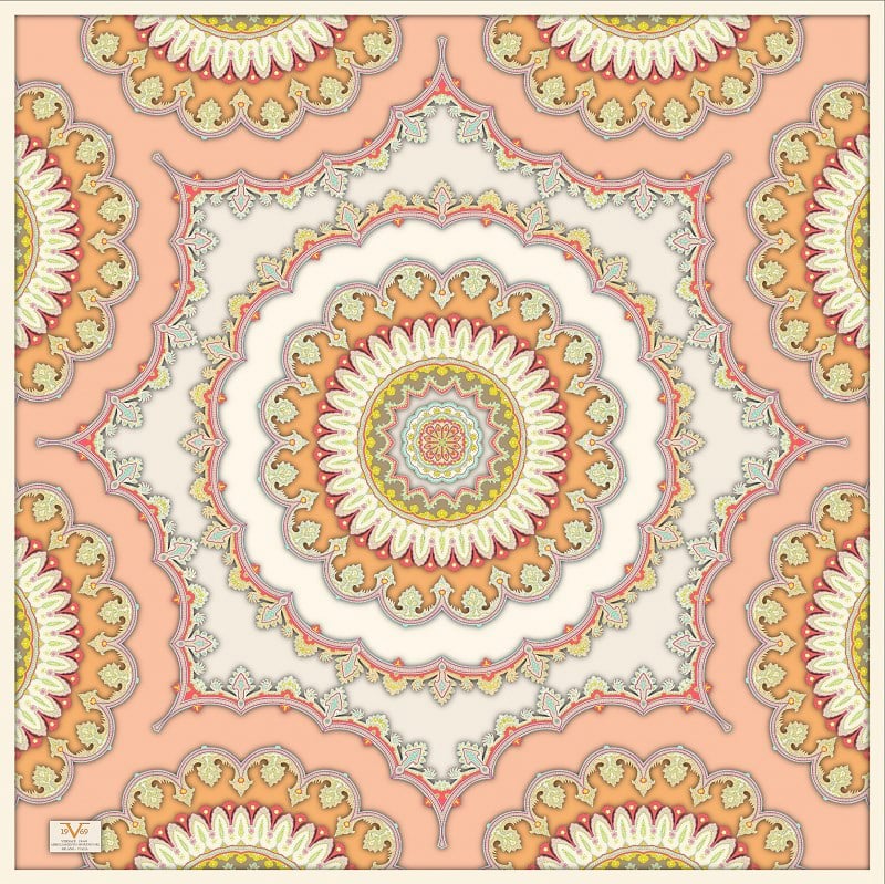 EŞARPDesenli  WOOLLY Seri Eşarp Askısı İle Birlikte 94X94 cm
