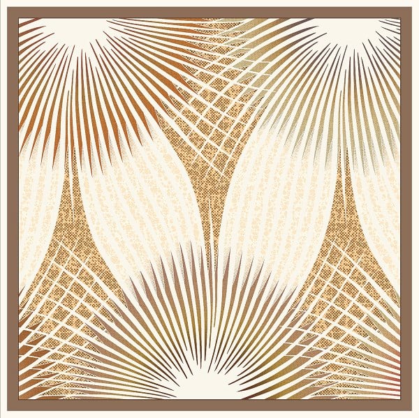 ScarfDesenli İtalyan Şifon Eşarp Askısı ile Birlikte 110x110 cm