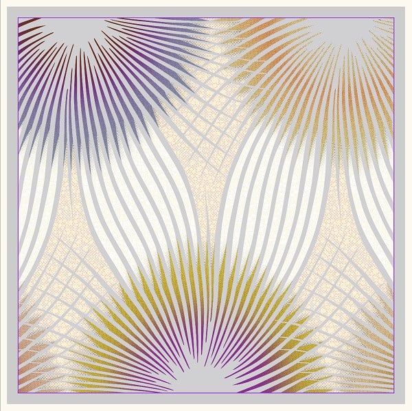 ScarfDesenli İtalyan Şifon Eşarp Askısı ile Birlikte 110x110 cm