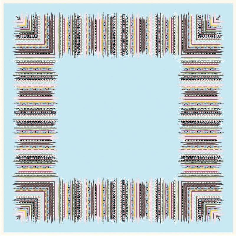 İTALYAN ŞİFONDesenli İtalyan Şifon Eşarp Askısı ile Birlikte 110x110 cm
