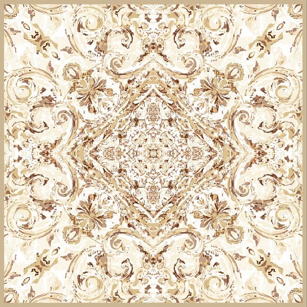 EŞARPDesenli İtalyan Şifon Eşarp Askısı ile Birlikte 110x110 cm