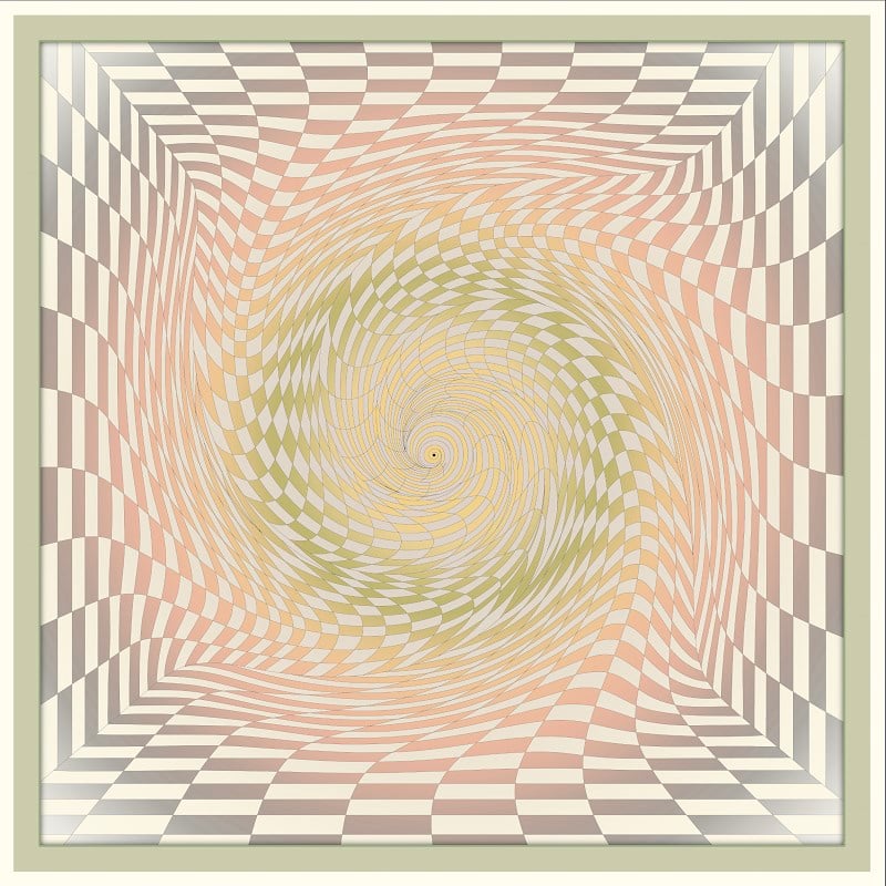 EŞARPDesenli İtalyan Şifon Eşarp Askısı ile Birlikte 90x90 cm