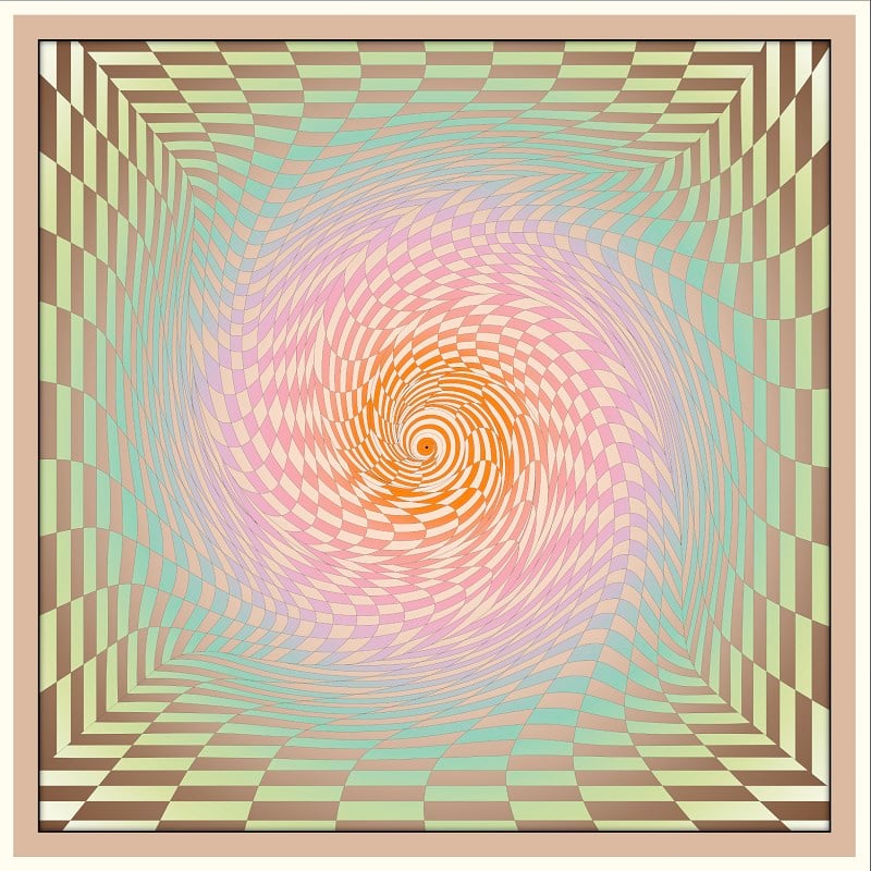 EŞARPDesenli İtalyan Şifon Eşarp Askısı ile Birlikte 90x90 cm