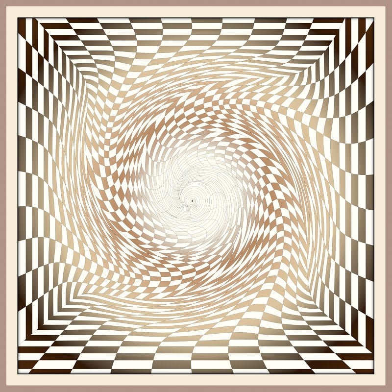 EŞARPDesenli İtalyan Şifon Eşarp Askısı ile Birlikte 90x90 cm