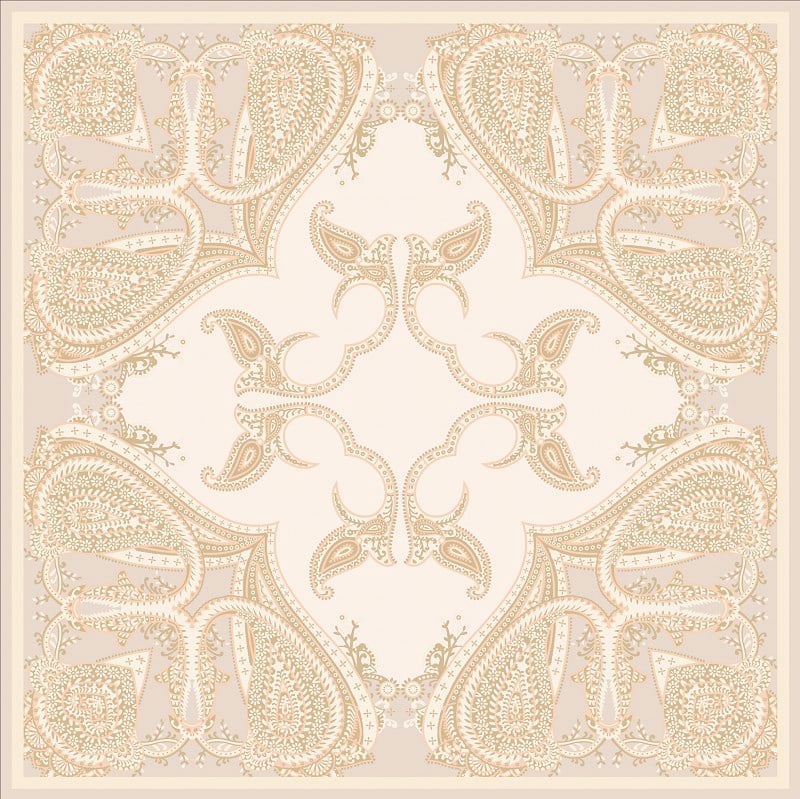 EŞARPDesenli İtalyan Şifon Eşarp Askısı ile Birlikte 90x90 cm