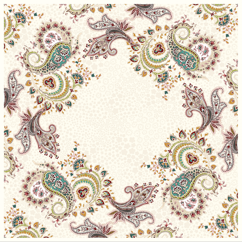 EŞARPDesenli İtalyan Şifon Eşarp Askısı ile Birlikte 90x90 cm