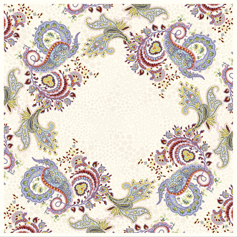 EŞARPDesenli İtalyan Şifon Eşarp Askısı ile Birlikte 90x90 cm