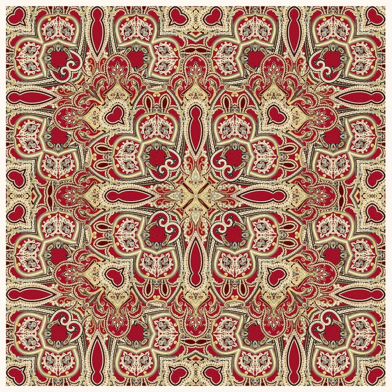 EŞARPDesenli İtalyan Şifon Eşarp Askısı ile Birlikte 110x110 cm