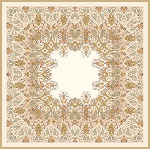 EŞARPDesenli Kışlk İtalyan Şifon Eşarp Askısı ile Birlikte 110x110 cm