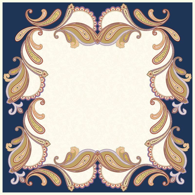 EŞARPDesenli İtalyan Şifon Eşarp Askısı ile Birlikte 90x90 cm