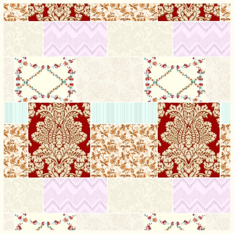 ScarfDesenli İtalyan Şifon Eşarp Askısı ile Birlikte 90x90 cm
