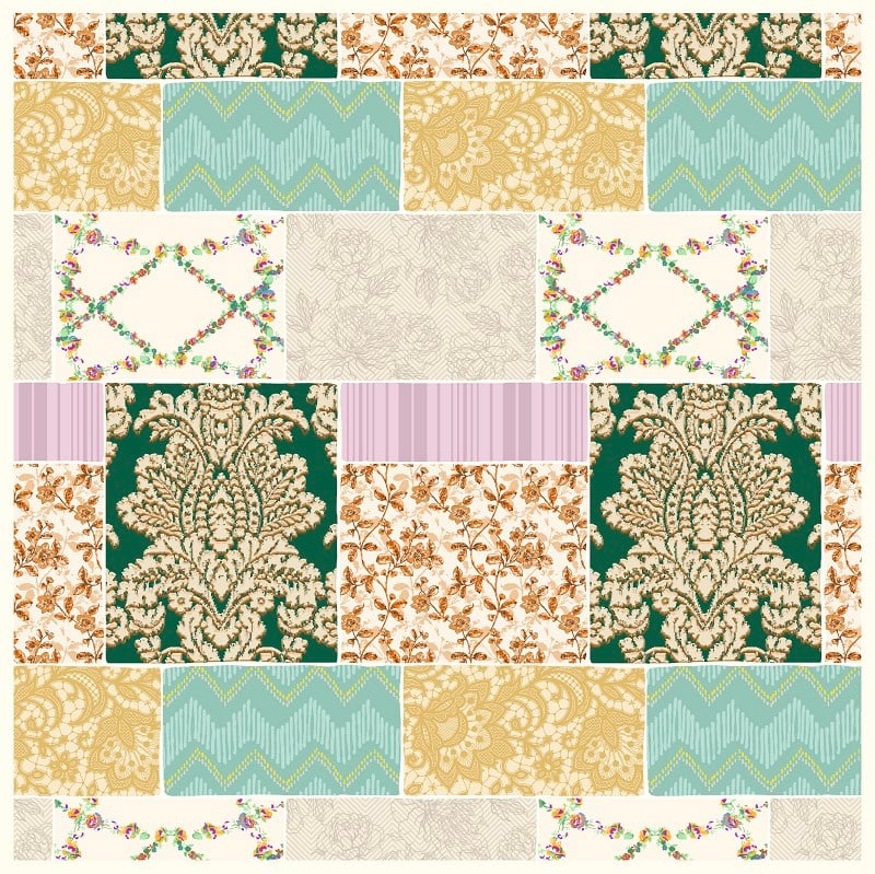 ScarfDesenli İtalyan Şifon Eşarp Askısı ile Birlikte 90x90 cm