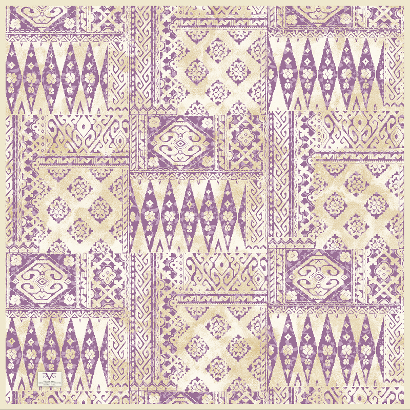 EŞARPDesenli İtalyan Şifon Eşarp Askısı ile Birlikte 90x90 cm