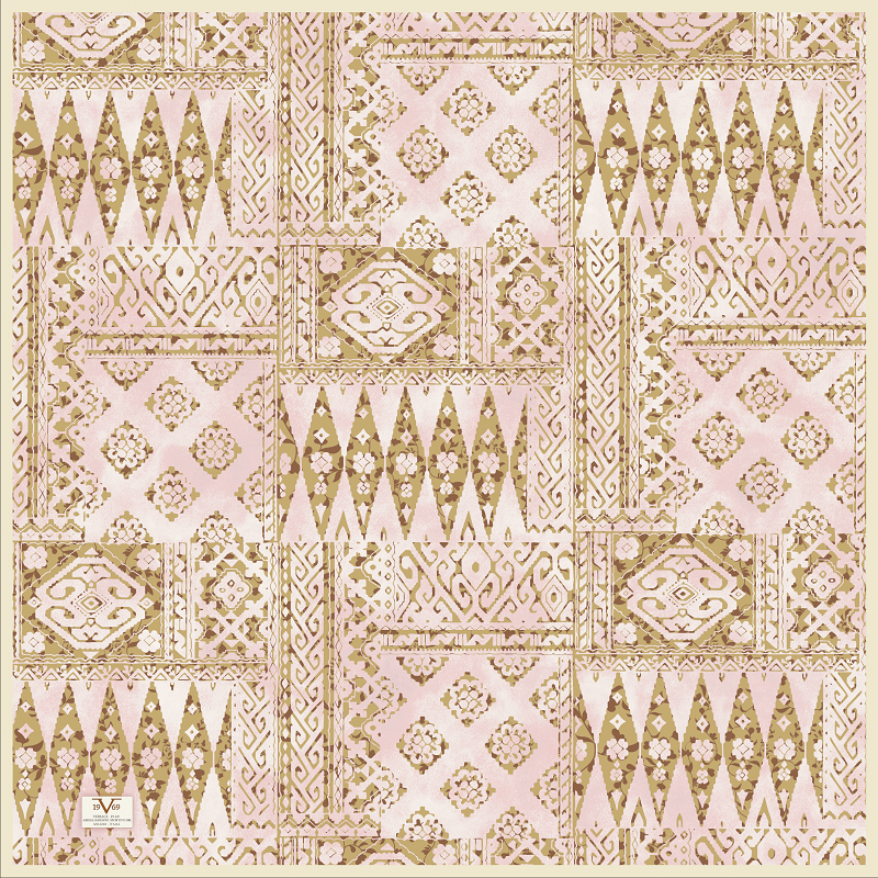 EŞARPDesenli İtalyan Şifon Eşarp Askısı ile Birlikte 90x90 cm