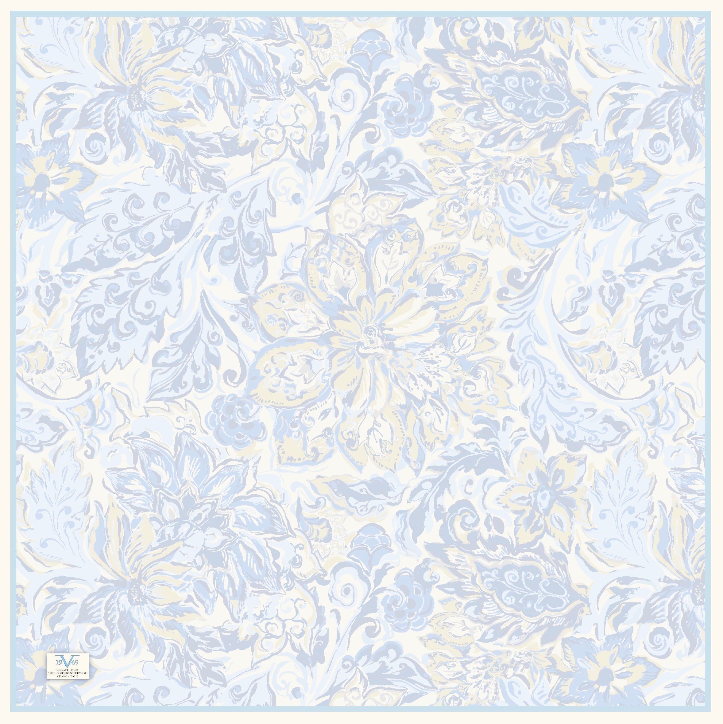 EŞARPDesenli İtalyan Şifon Eşarp Askısı ile Birlikte 90x90 cm
