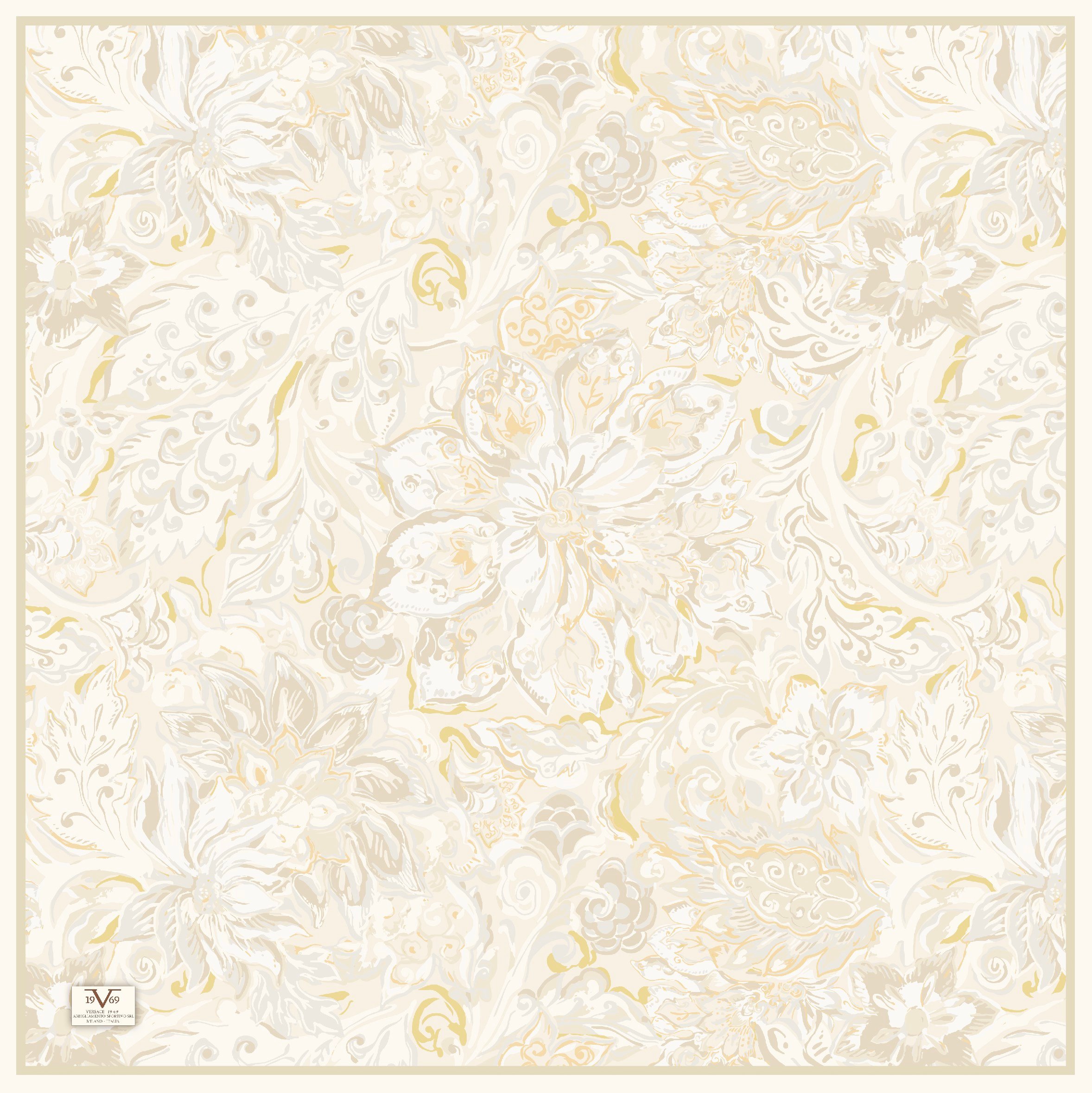 EŞARPDesenli İtalyan Şifon Eşarp Askısı ile Birlikte 90x90 cm
