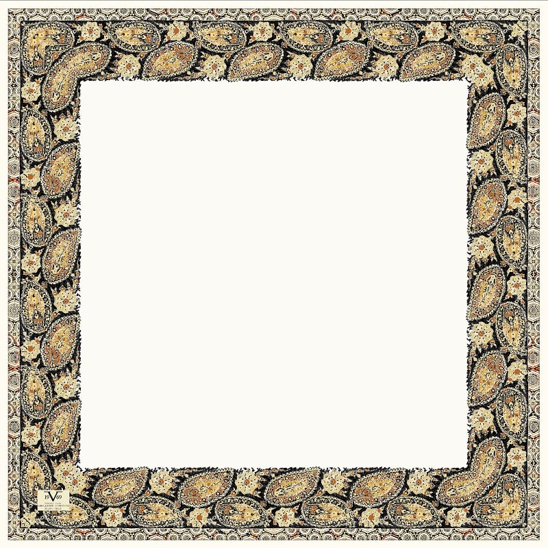EŞARPDesenli İtalyan Şifon Eşarp Askısı ile Birlikte 90x90 cm