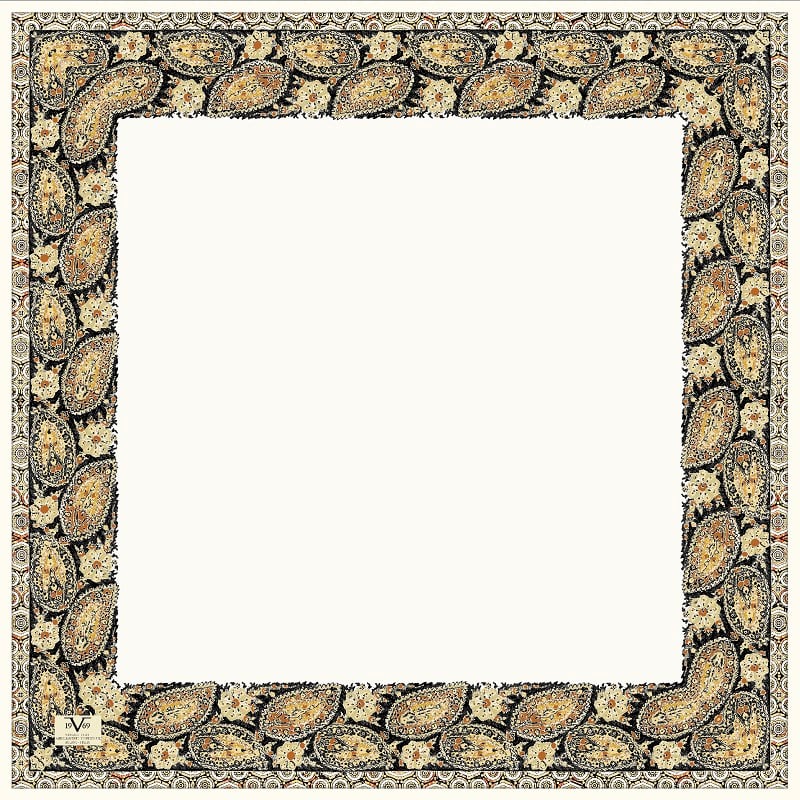 EŞARPDesenli İtalyan Şifon Eşarp Askısı ile Birlikte 90x90 cm